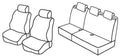 Set coprisedili Superior - Nero/Rosso - compatibile per Fiat Punto 5p (01/12>04/19)