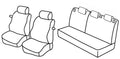 Set coprisedili Superior - Nero/Grigio - compatibile per Ford Fiesta 3p (11/02>08/08)