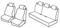 Set coprisedili Superior - Nero/Blu - compatibile per Ford Fiesta 3p (09/08>05/17)