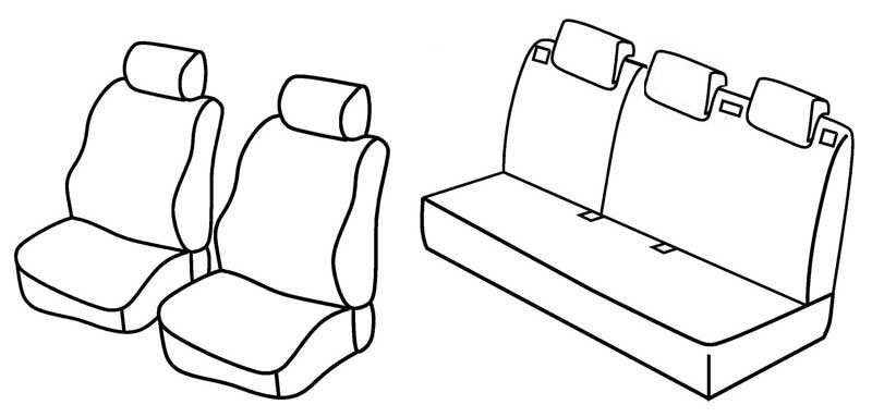 Set coprisedili Superior - Beige - compatibile per Ford Fiesta 5p (09/08>05/17)
