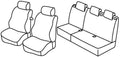 Set coprisedili Superior - Nero/Blu - compatibile per Ford Fusion (08/02>11/12)
