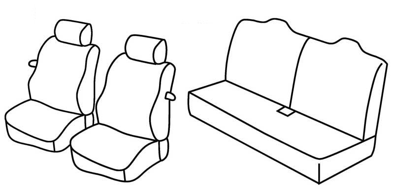 Set coprisedili Superior - Nero/Grigio - compatibile per Ford Ka (09/96>12/08)
