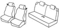 Set coprisedili Superior - Grigio/Nero - compatibile per Ford Ka (01/09>09/16) - Ford Ka+ (10/16>09/19)