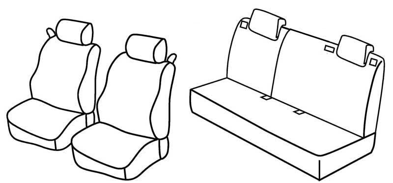 Set coprisedili Superior - Nocciola - compatibile per Ford Fiesta 3p (09/08>05/17)