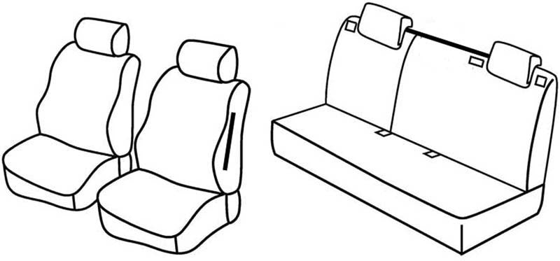 Set coprisedili Superior - Grigio/Nero - compatibile per Ford Fiesta 5p (09/08>05/17)
