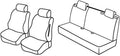 Set coprisedili Superior - Nero/Blu - compatibile per Ford Fiesta 5p (09/08>05/17)