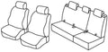 Set coprisedili Superior - Nero/Grigio - compatibile per Kia Picanto (04/04>04/11)