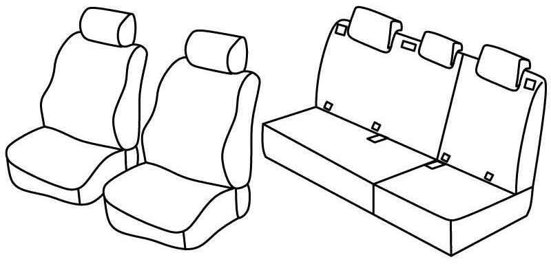 Set coprisedili Superior - Beige - compatibile per Kia Picanto (04/04>04/11)