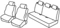 Set coprisedili Superior - Nero/Blu - compatibile per Kia Picanto 5p (06/17>)