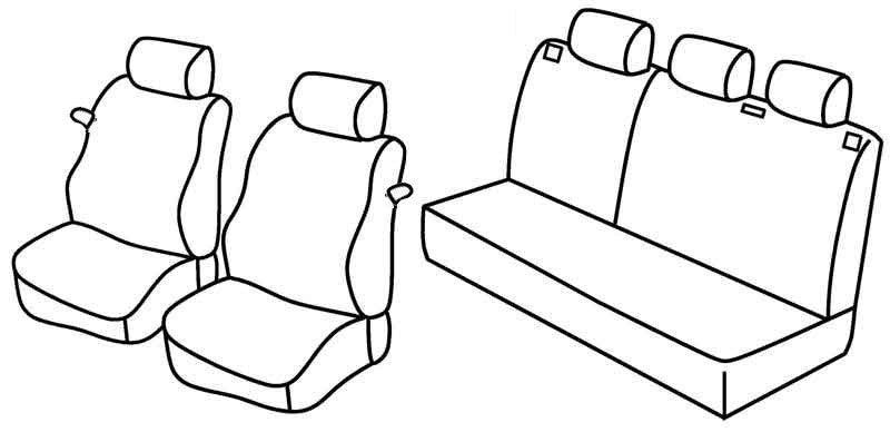 Set coprisedili Superior - Nocciola - compatibile per Opel Corsa C 3p (10/00>08/06)