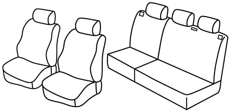 Set coprisedili Superior - Beige - compatibile per Opel Corsa C 5p (10/00>08/06)