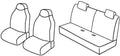 Set coprisedili Superior - Nero/Grigio - compatibile per Citroen C1 3p (03/12>05/14) - Citroen C1 5p (03/12>05/14) - Peugeot 107 3p (03/12>12/14) - Peugeot 107 5p (03/12>12/14) - Toyota Aygo 3p (03/12>05/14) - Toyota Aygo 5p (03/12>05/14)
