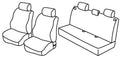 Set coprisedili Superior - Grigio/Nero - compatibile per Renault Clio II 3p (03/98>09/05)