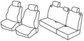 Set coprisedili Superior - Nero/Blu - compatibile per Renault Clio II 5p (03/98>09/05)