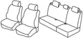 Set coprisedili Superior - Nero/Blu - compatibile per Renault Clio II Storia (10/05>12/10)