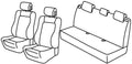 Set coprisedili Superior - Nero/Grigio - compatibile per Renault Clio II 5p (03/98>09/05) dal 6/2001, Community, Dinamique