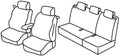 Set coprisedili Superior - Nero/Blu - compatibile per Renault Clio III 3p (10/05>01/13)