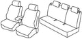 Set coprisedili Superior - Grigio/Nero - compatibile per Renault Clio III 5p (10/05>01/13)