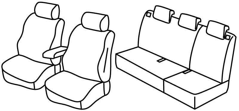 Set coprisedili Superior - Beige - compatibile per Renault Clio III 5p (10/05>01/13)