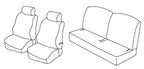 Set coprisedili Superior - Beige - compatibile per Renault Twingo (03/93>05/07) fino al 2001