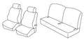 Set coprisedili Superior - Grigio/Nero - compatibile per Renault Twingo (03/93>05/07) fino al 2001