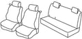 Set coprisedili Superior - Nero/Grigio - compatibile per Renault Twingo (06/07>08/14) fino al 9/2011, Access, Expression