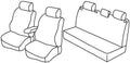 Set coprisedili Superior - Nero/Rosso - compatibile per Skoda Fabia 5p (05/07>01/15)
