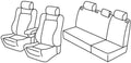 Set coprisedili Superior - Nero/Rosso - compatibile per Skoda Fabia 5p (05/07>01/15)