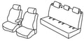 Set coprisedili Superior - Nero/Grigio - compatibile per Skoda Fabia 5p (02/15>08/21) Active