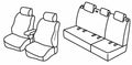 Set coprisedili Superior - Grigio/Nero - compatibile per Skoda Fabia Wagon (04/15>08/22)