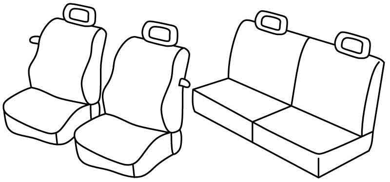 Set coprisedili Superior - Beige - compatibile per Seat Arosa (02/97>06/04) - Volkswagen Lupo (06/98>07/05)