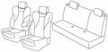 Set coprisedili Superior - Nocciola - compatibile per Audi A1 3p (09/10>01/15) Ambition