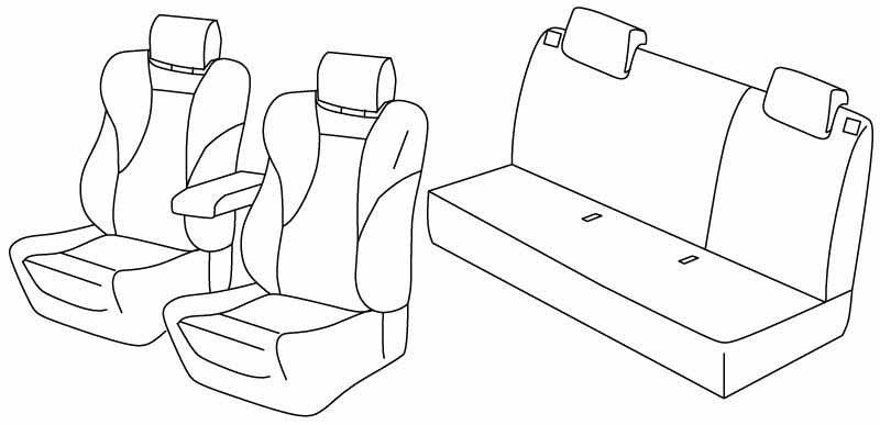 Set coprisedili Superior - Beige - compatibile per Audi A1 3p (09/10>01/15)