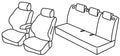 Set coprisedili Superior - Grigio/Nero - compatibile per Audi A1 Sportback (02/12>01/15) Attraction