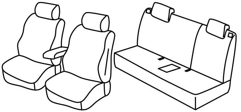 Set coprisedili Superior - Grigio/Nero - compatibile per Audi A1 3p (09/10>10/18)