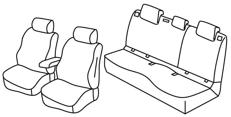 Set coprisedili Superior - Grigio/Nero - compatibile per Audi A1 Sportback (11/18>04/26) S-line