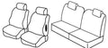Set coprisedili Superior - Grigio/Nero - compatibile per Citroen C2 (10/03>03/10) Furio, VTS
