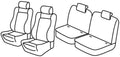 Set coprisedili Superior - Beige - compatibile per Citroen C2 (10/03>03/10) VTR