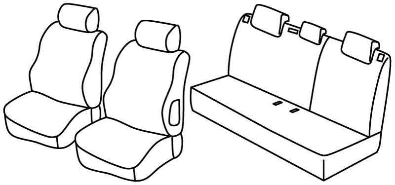 Set coprisedili Superior - Nero/Grigio - compatibile per Citroen C3 (05/02>08/05)