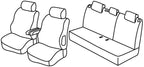 Set coprisedili Superior - Nero/Blu - compatibile per Citroen C3 (09/05>10/09) - Citroen C3 Classic (11/09>12/10)