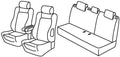 Set coprisedili Superior - Nero/Blu - compatibile per Citroen C3 (05/02>08/05)