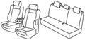 Set coprisedili Superior - Nero/Blu - compatibile per Citroen C3 (09/05>10/09) - Citroen C3 Classic (11/09>12/10)