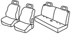 Set coprisedili Superior - Nero/Rosso - compatibile per Citroen C3 Pluriel (05/03>11/10)