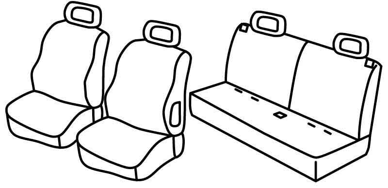 Set coprisedili Superior - Grigio/Nero - compatibile per Citroen C3 Pluriel (05/03>11/10)