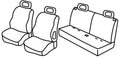 Set coprisedili Superior - Nero/Blu - compatibile per Citroen C3 Pluriel (05/03>11/10)