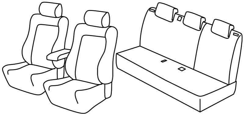 Set coprisedili Superior - Nocciola - compatibile per Citroen C3 (11/09>10/16) Comfort
