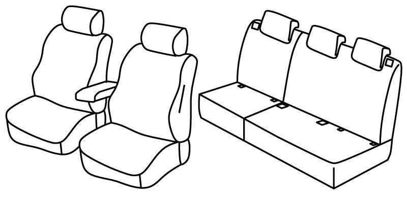 Set coprisedili Superior - Nocciola - compatibile per Citroen C3 Picasso (01/09>10/12) Exclusive
