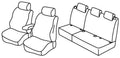 Set coprisedili Superior - Nero/Grigio - compatibile per Citroen C3 Picasso (01/09>10/12) Exclusive