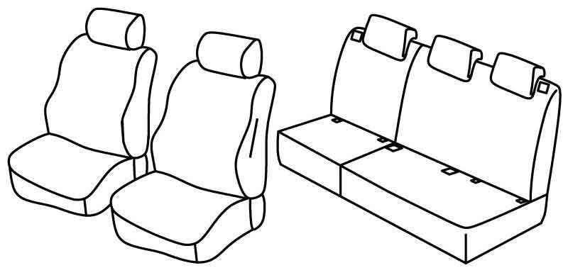 Set coprisedili Superior - Nocciola - compatibile per Citroen C3 Picasso (01/09>10/12) Exclusive