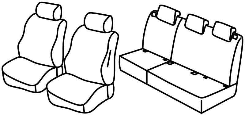 Set coprisedili Superior - Nocciola - compatibile per Citroen C3 Picasso (11/12>03/17) Seduction